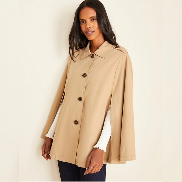 Ann Taylor Jackets & Blazers - Ann Taylor Poncho Trench Cape NWT Size XS/S